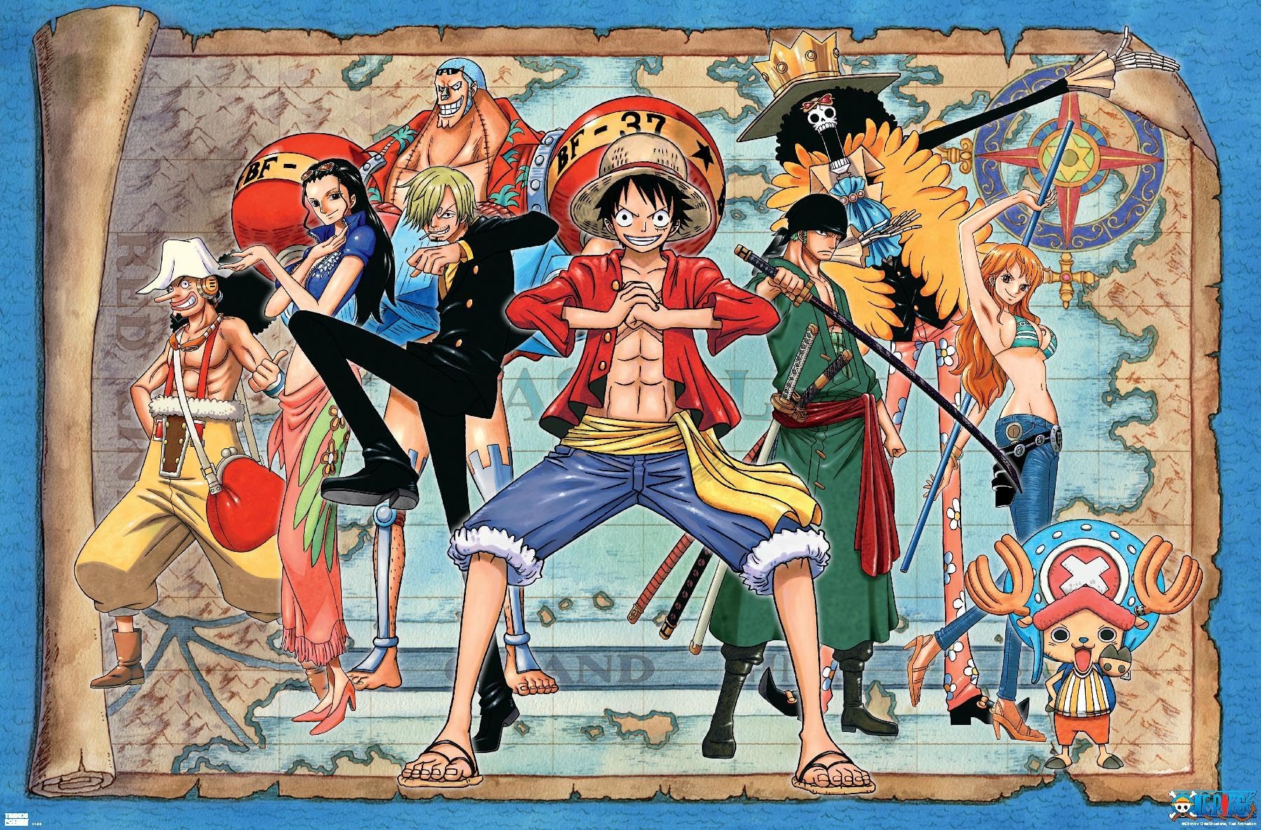 One Piece - Group Map Wall Poster