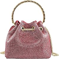 Vista 2 de Bolso de lujo con diamantes de imitación de plata para mujer, cadena de embrague brillante, bolsa de noche