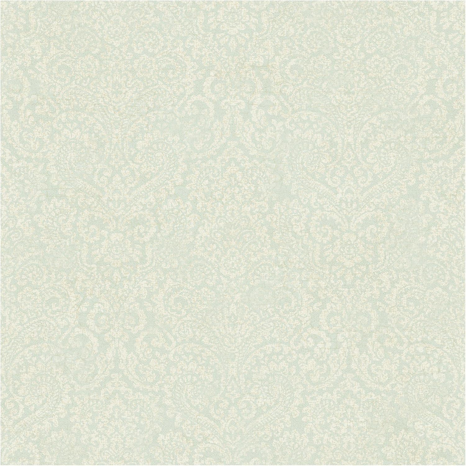 York Wallcoverings RG4976 Fresco Textural Damask Wallpaper, Silver Gray/Khaki