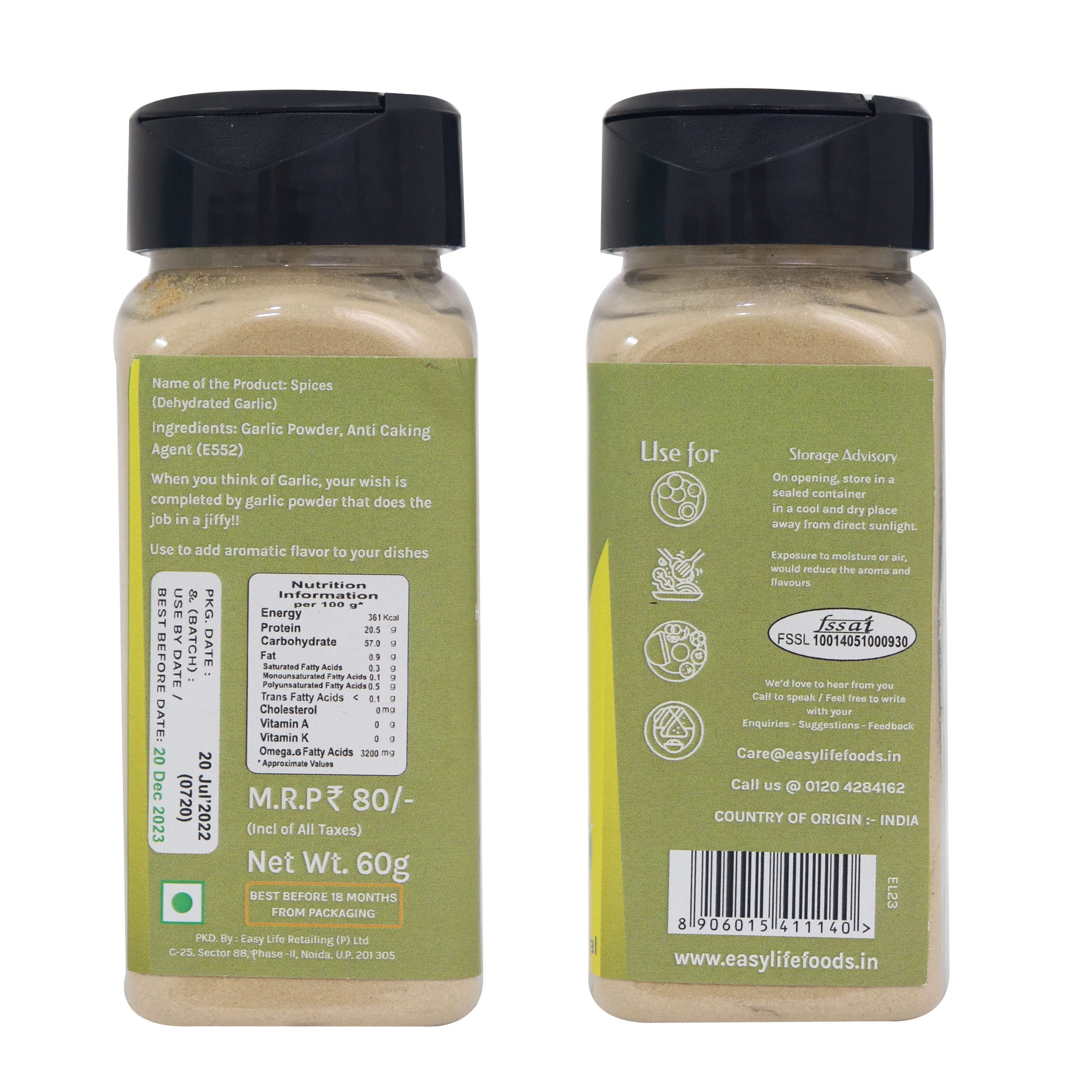 Easy Life Garlic Powder 60 grams (Pack of 2) 4