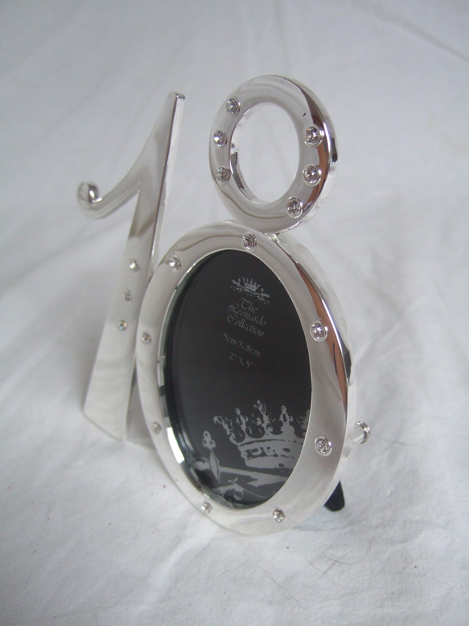 Silverplated"18" 18th Birthday Photo Frame - Free standing, 2"x3" (5x8cm) Aperture