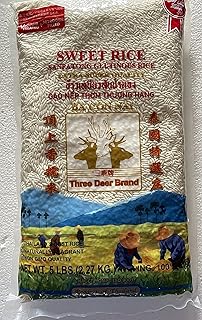 Three Deer Brand Sanpatong Glutinous Sweet Rice - 5 Pound