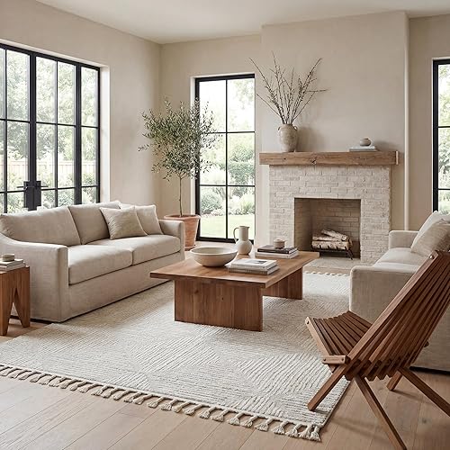 Kerry Cream, 3' x 5', Geometric, Soft and Cozy, High