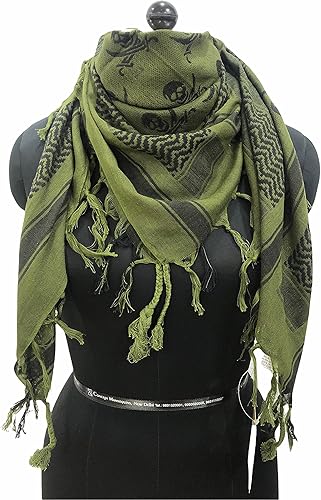 Miniatura 2 de SHEKAF Bufanda Shemagh para hombre - Mujer100% algodón militar Shemagh Keffiyeh Bufanda Arafat Tactical Desert Rave Bandana para la cabeza