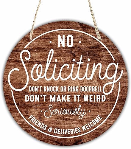 Miniatura 5 de Letrero de madera para puerta delantera - Sin solicitudes, no golpee ni toque el timbre - Letrero de bienvenida retro negro de 10" para casa, Gris