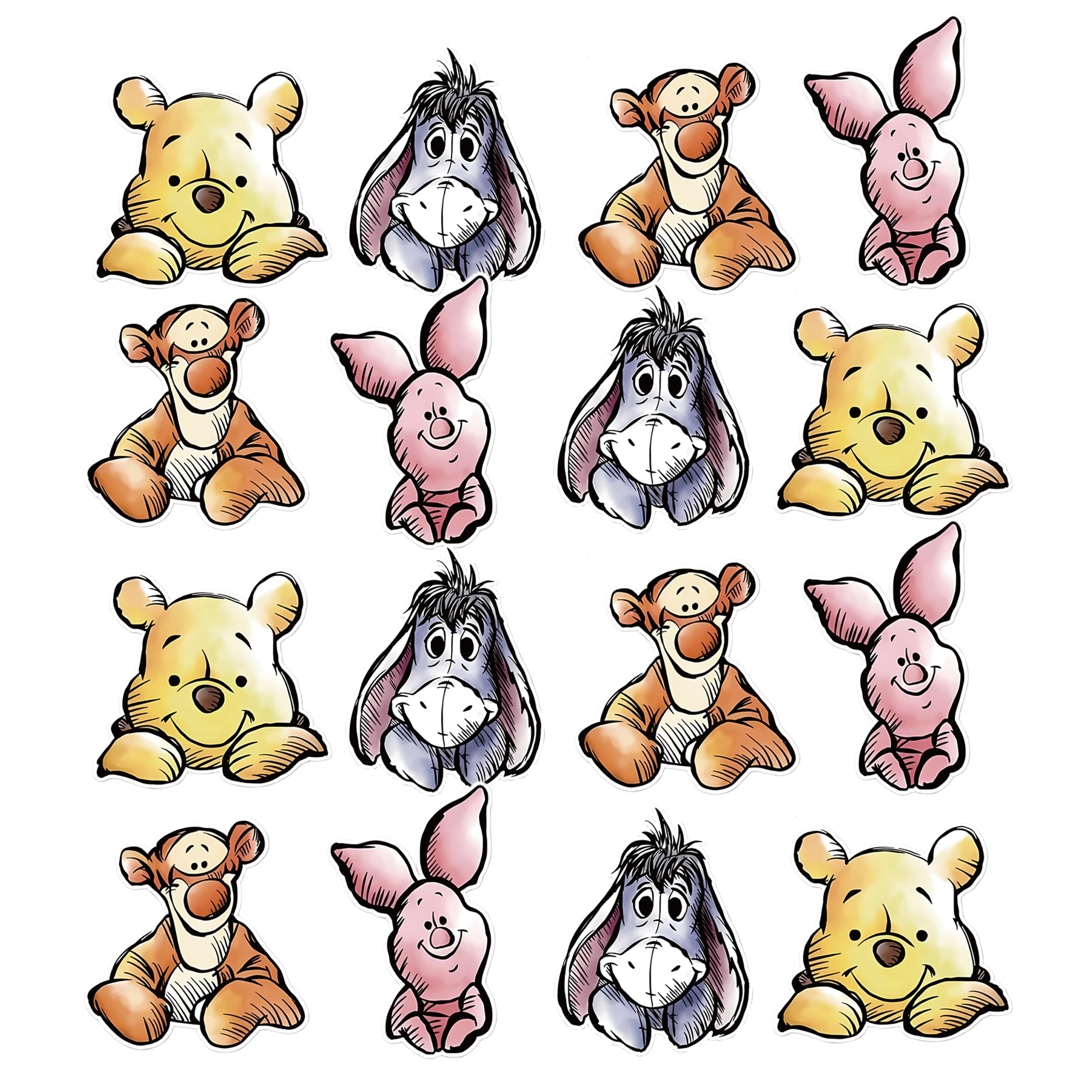 16Pcs Classic Winnie Table Centerpieces Baby Shower Decorations Centerpiece Sticks Oh Baby Centerpieces Tables Toppers for Boys Kids Party Supplies