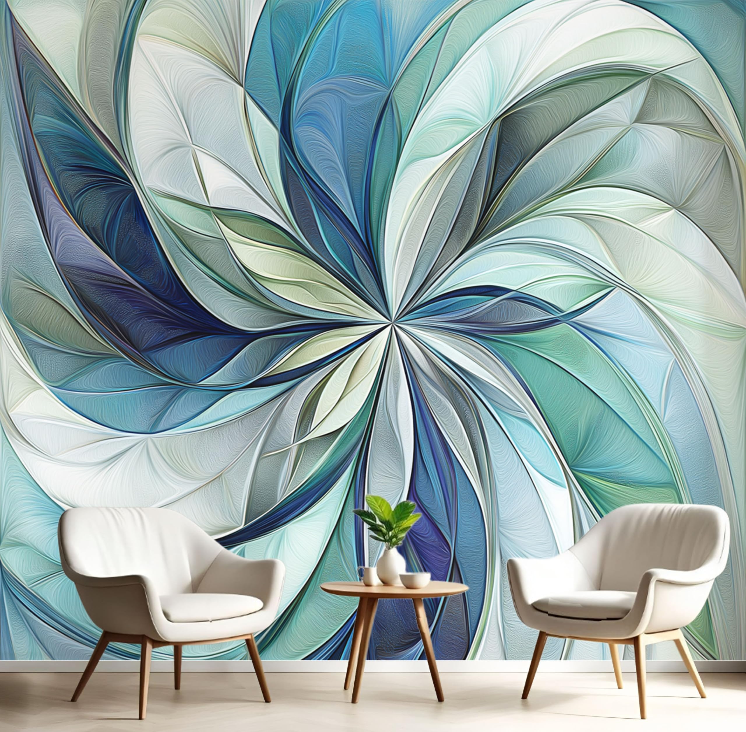Murales poster pour salon et tissu non tissé : décor panoramique fleurs 3D 450x315