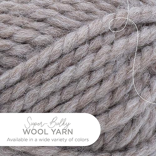 Vista 459 de Lion Brand Yarn Wool-Ease Thick & Quick Yarn - 318.2 ft, Graphite Grafito