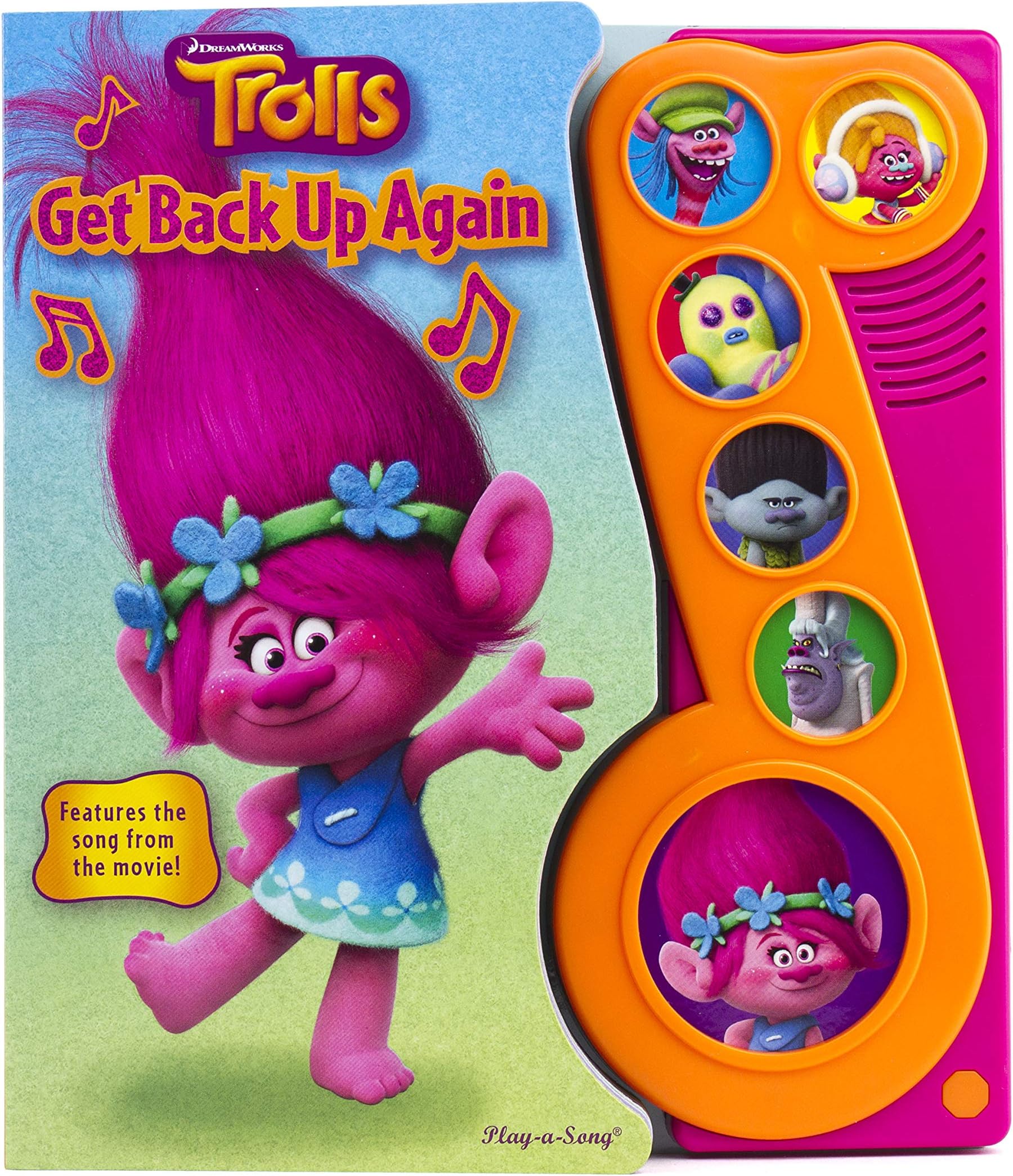 DreamWorks Trolls - Get Back Up Again Little Music Note Sound Book - Play-a-Song - PI Kids