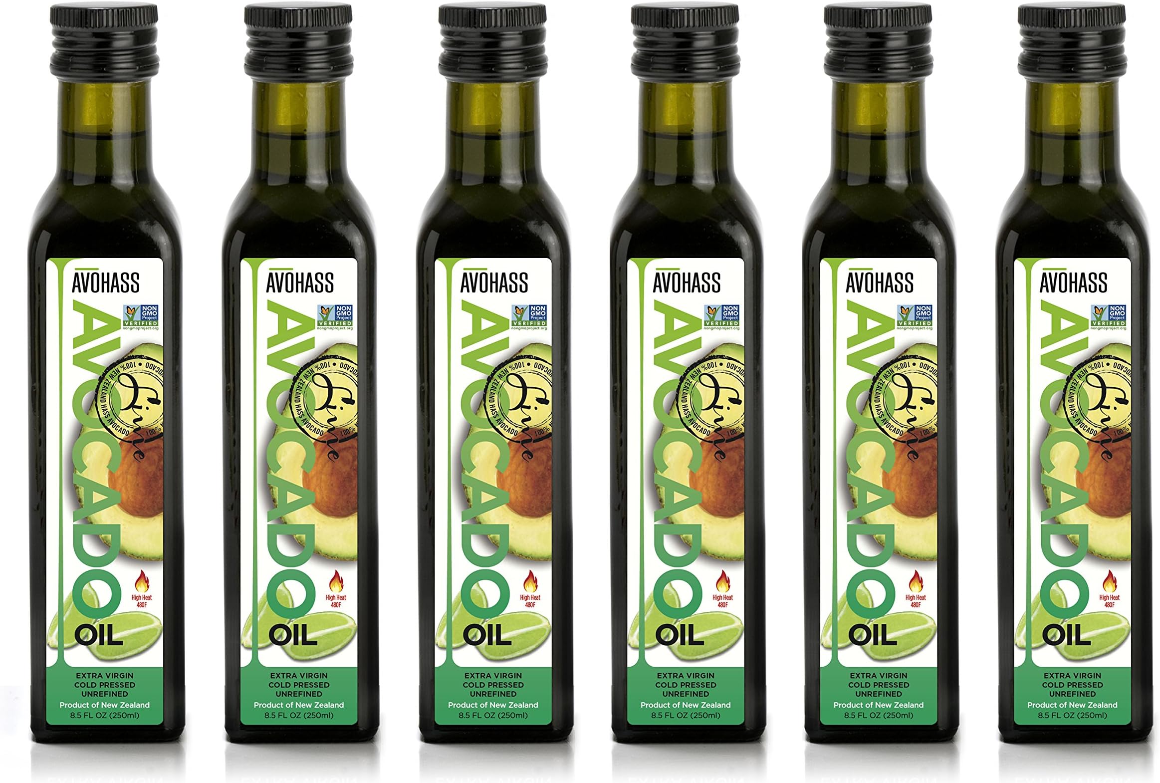 Avohass New Zealand Lime Extra Virgin Avocado Oil 8.5 fl oz 6 Bottle Case