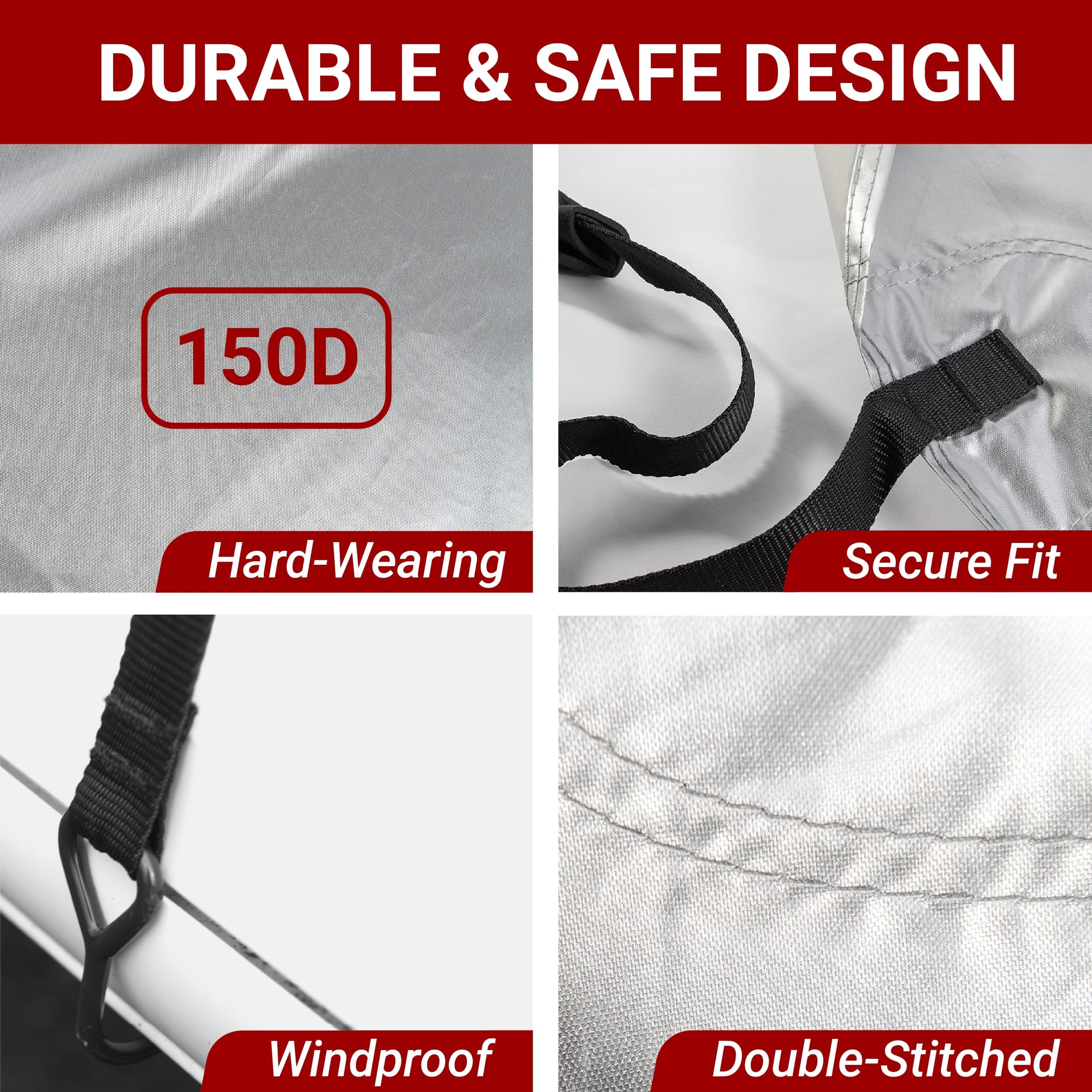 UK Custom Covers CC790SILVER - Cubierta superior impermeable para caravana (18 a 22 pies)
