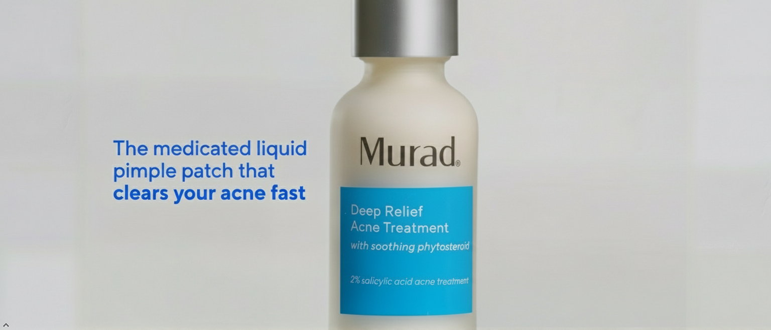 Murad Deep Relief Acne Spot Treatment with 2% Salicylic Acid – Patch-Like Liquid Treatment for Deep, Hormonal Acne & Breakouts – 1 Fl Oz