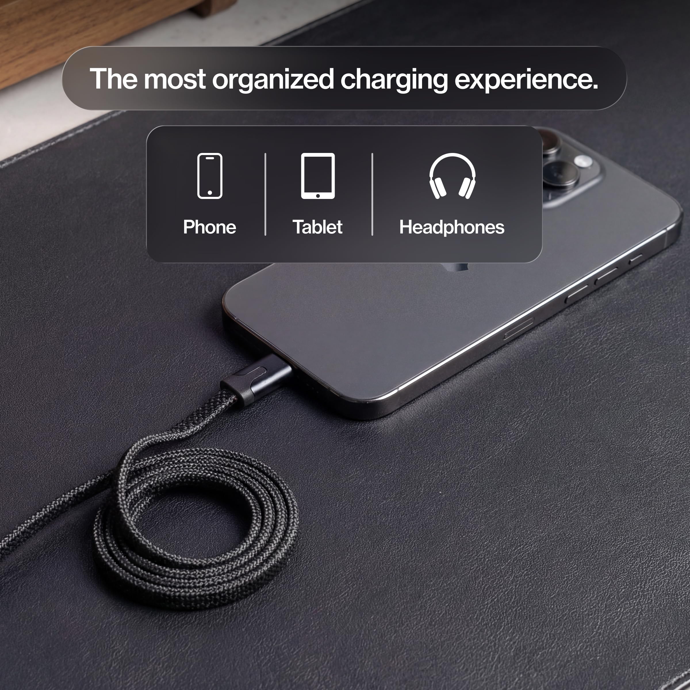 Statik MagStack - Cable USB a USB C, magnético antienredos plano A a tipo C, cable de carga rápida, cable de carga magnético, compatible con iPhone 16 Pro Max, Galaxy S24 Ultra, 27 W 3 pies/1 m