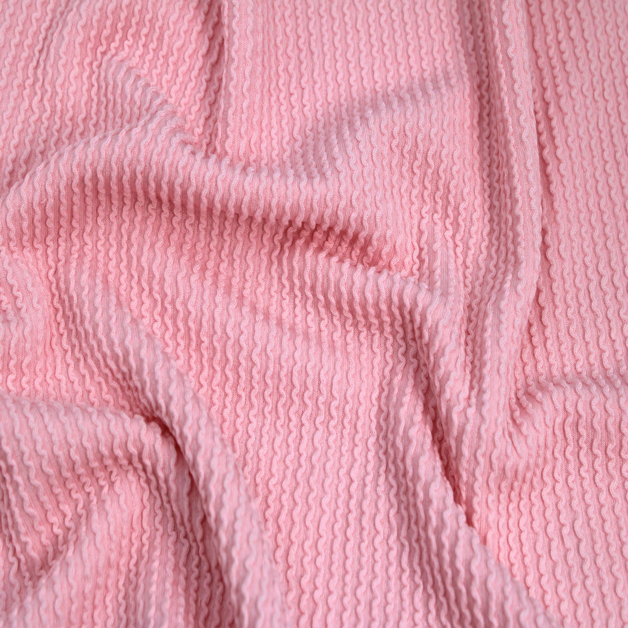 Stylish FABRIC The Yard - Tela de punto acanalado de poliéster y rayón y elastano de 57 pulgadas de ancho, 240 g/m², peso medio, suave y transpirable, elástico en 4 direcciones, ideal para ropa