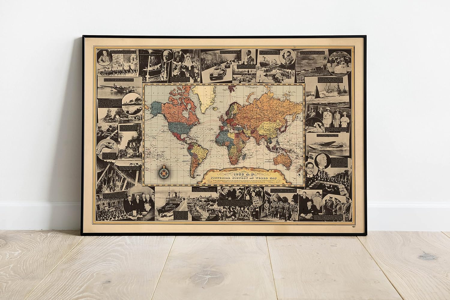 Fotoğraflı Dünya Haritası Posteri 60x90cm AMC139