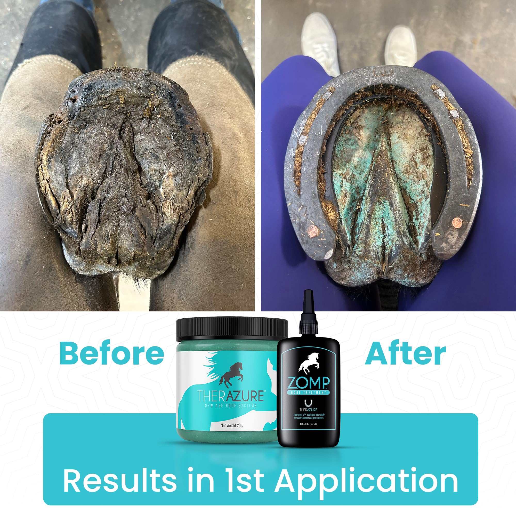 Horse Hoof Thrush Treatment Clay & Zomp Hoof Treatment Liquid – Effective Dual-Action Formula for Supporting Hoof Health & Hygiene – Long-Lasting Protection & Deep Penetration - image 4