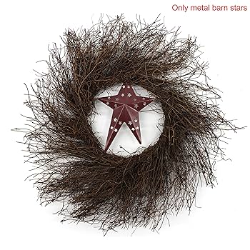 CVHOMEDECO Country Rustic Antique Metal Barn Star Burundi