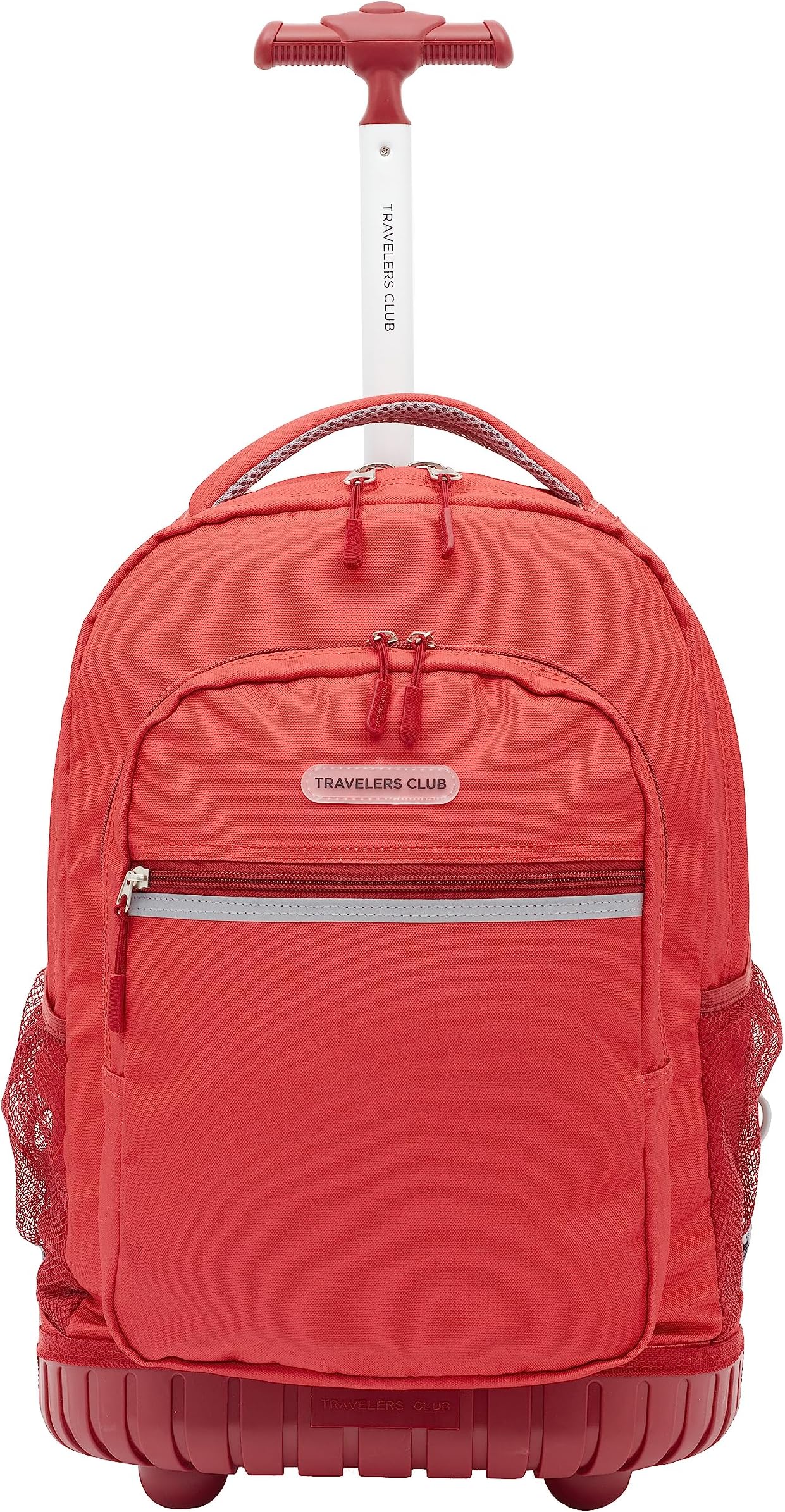 18" Rolling Backpack with Shoulder Straps, Red