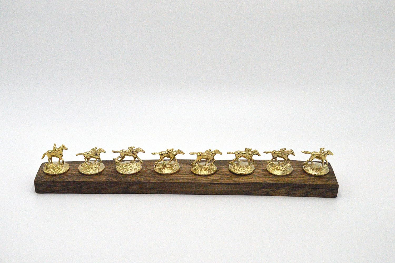 Oak Bourbon Whiskey Barrel Display for Blanton's Bourbon Horse Cork Stoppers in a Walnut Finish