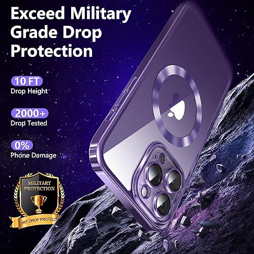 Miniatura 2 de Funda 2 en 1 para iPhone 14 Pro Max, transparente, no amarillenta, compatible con Magsafe, con 1 protector de pantalla + protector de lente de