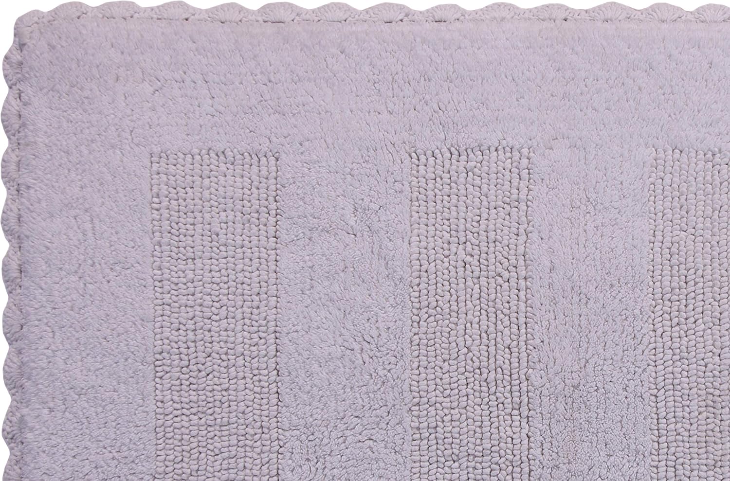 Crochet Lace Border Bathroom Rug 34x21 Inches White