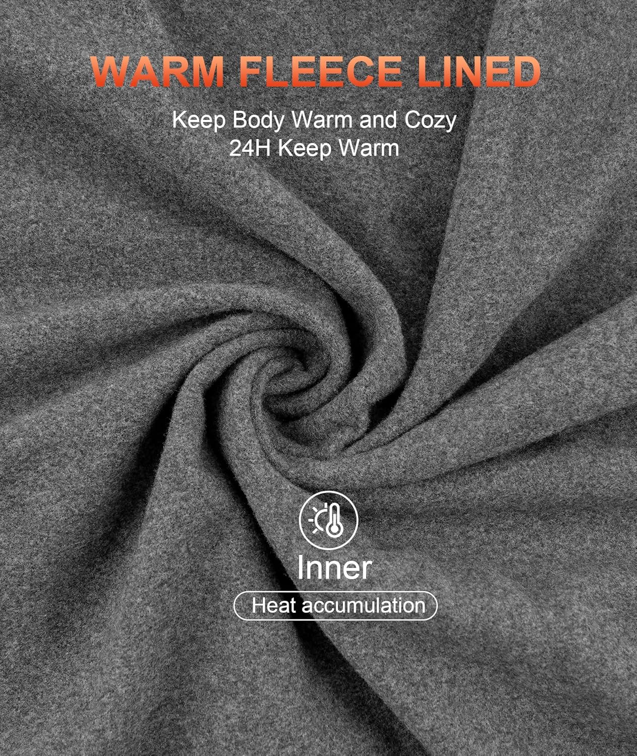 BESTENA Men's Long Sleeve Thermal Underwear Fleece Lined Base Layer Cold Weather Tops Long John Shirts for Men - Image 2