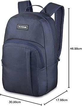 Dakine Class Backpack 25 L Midnight Navy - Padded Back Organiser Compartments 25 Litre Volume Made of Polyester Dimensions: 46 x 31 x 16 cm