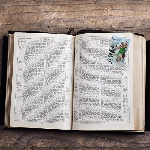 Miniatura 3 de Needzo Tarjetas sagradas de oración a San Cristóbal, patrón de San Juan de los Viajeros, tarjeta de santos laminados coleccionables con colgante de