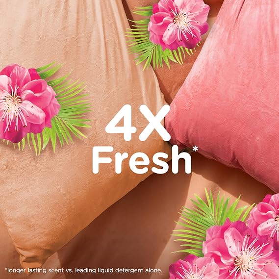Downy Ultra Soft Plus Fresh Fabric Softener Liquid, Joyful, Island Hibiscus & Mango, 93 fl oz, 138 Loads, Downy Fabric Softener, Laundry Softener