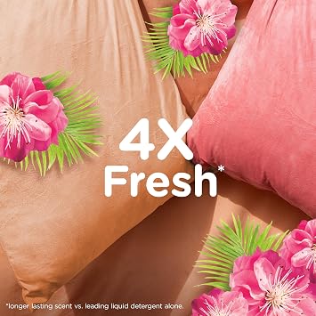 Downy Ultra Soft Plus Fresh Fabric Softener Liquid, Joyful, Island Hibiscus & Mango, 93 fl oz, 138 Loads, Downy Fabric Softener, Laundry Softener