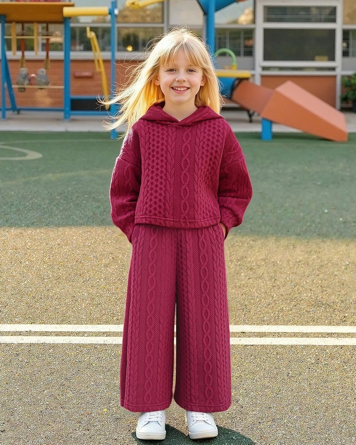 fioukiay Toddler Little Girls Casual Sweatsuit Pullover Hoodie Sweatpants Outfits