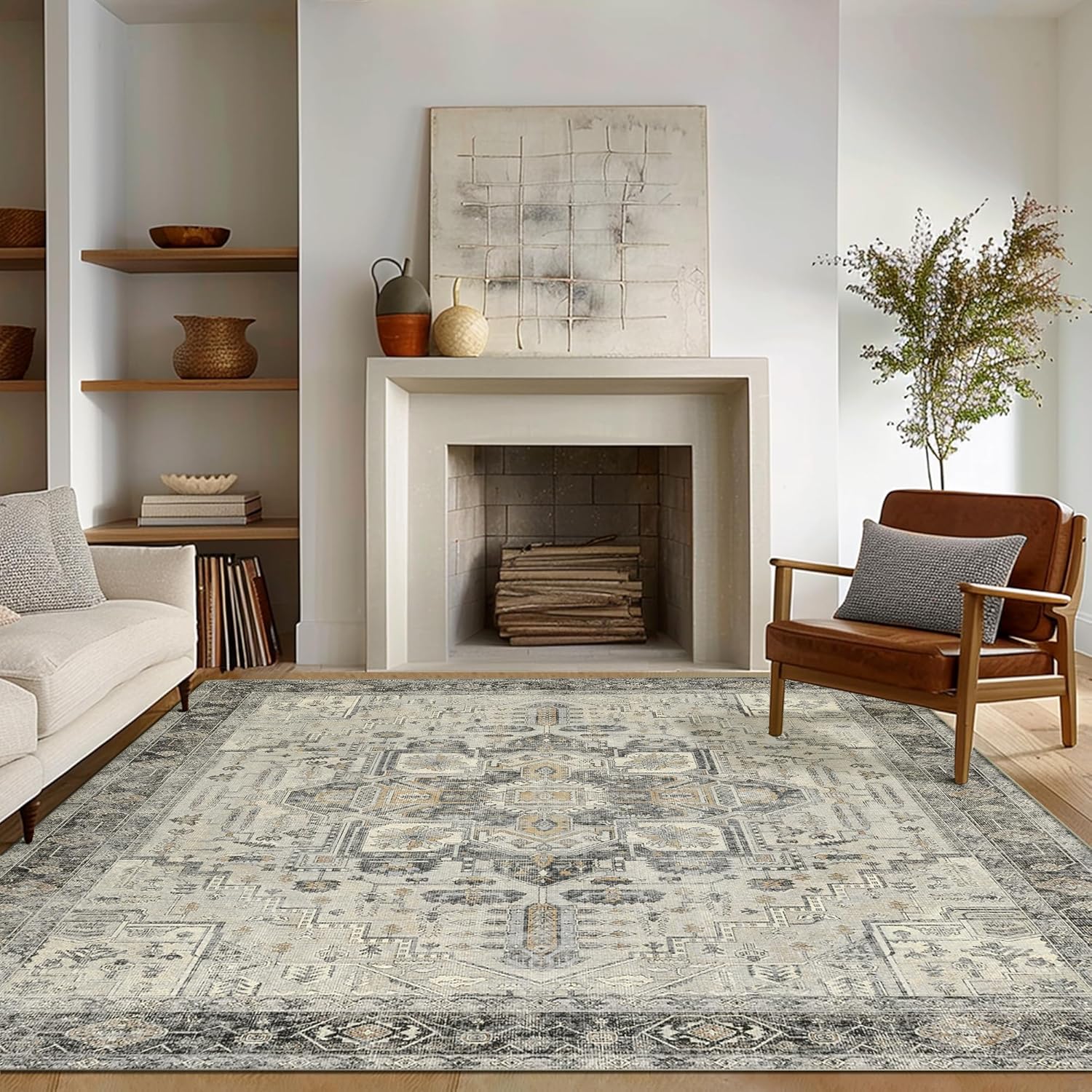 Amazon.com: Bavni Boho Tribal Machine Washable 8x10 Area Rug, Vintage ...