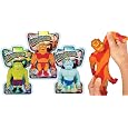 JA-RU Jumbo Squish Monster - 6" Stretchy Fidget Toy (3 Monsters Assorted) Stress Relief Toy for Kids, Monster Party Favors, B