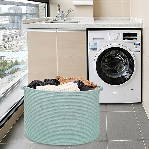 Miniatura 62 de Cesta de manta extragrande de 87 litros, cesta de lavandería, cesta de guardería para almacenamiento de juguetes, ropa y toallas, cesta grande