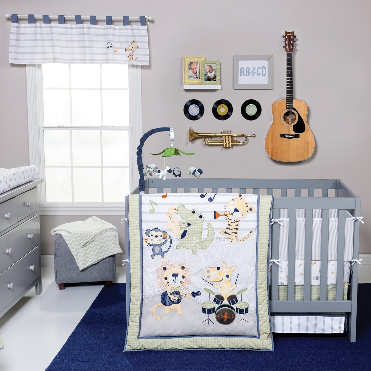 guitar crib bedding