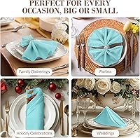 Vista 376 de Ultimate Textile -1 docena - Reversible Shantung Satin - Majestic - Servilletas de tela Majestic de 17 x 17 pulgadas color azul pizarra