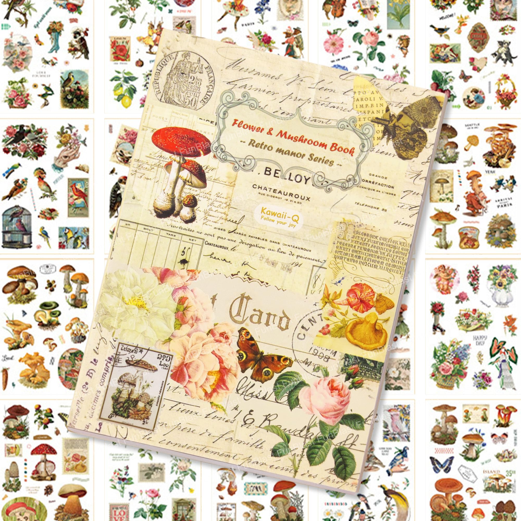 FunBlast Sticker Book Set – 20 Sheets/300+ Aesthetic Stickers, Flower & Mushroom Booklet, Retro Decorative Stickers for Scrapbook, Stickers for Project, Japanese Stickers, Journals, Scrapbooking (D) (B0DDGX1NNP) Amazon Price History, Amazon Price Tracker