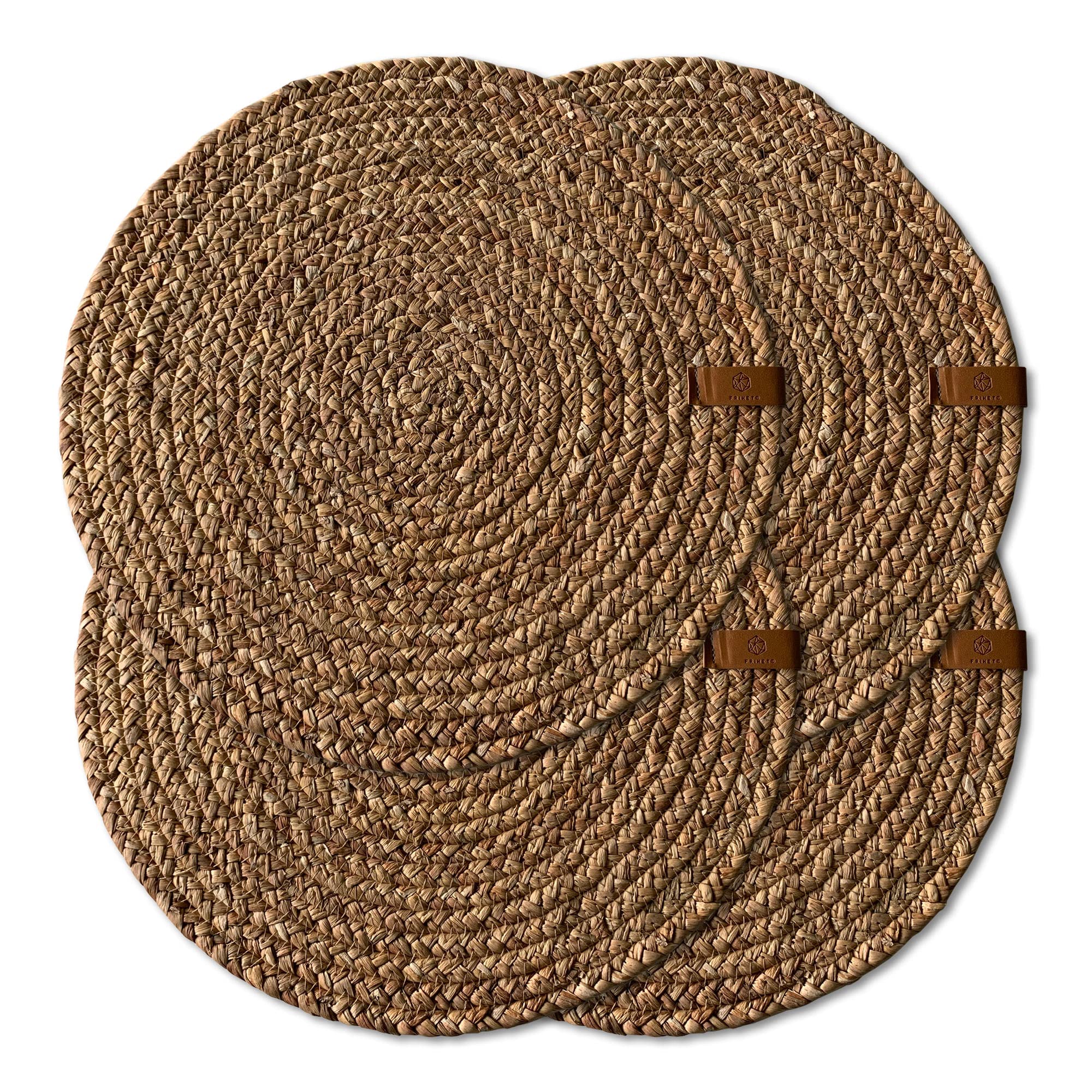 Set de table rond en herbe de citrouille protège-table naturel 38cm