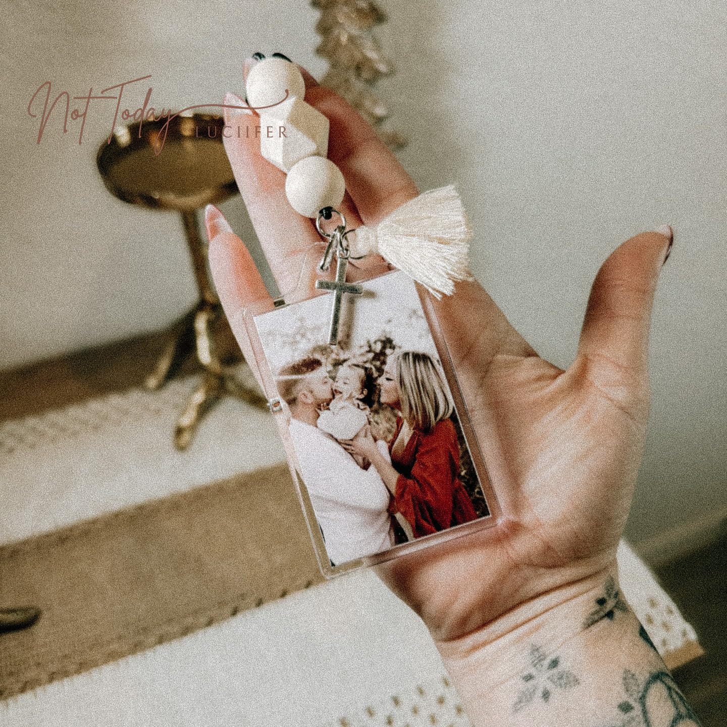 Personalized Initial Car Rearview Picture Hanger, Custom Charm Mirror Decor Accessories, Rear View Charm for Valentine's Day, Mother's Day Gift,