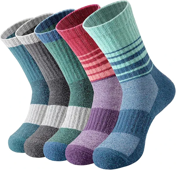 Pleneal Wool Hiking Socks for Women Men - Merino Womens Wool Hiking Socks Winter Warm Thermal Thick Cushion Boot Crew Sock