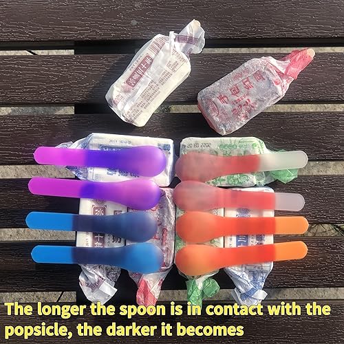 Miniatura 9 de 28 cucharas que cambian de color, cucharas de helado, cucharas de pudín de postre, cucharas de celebración de cumpleaños, ideales para fiestas,