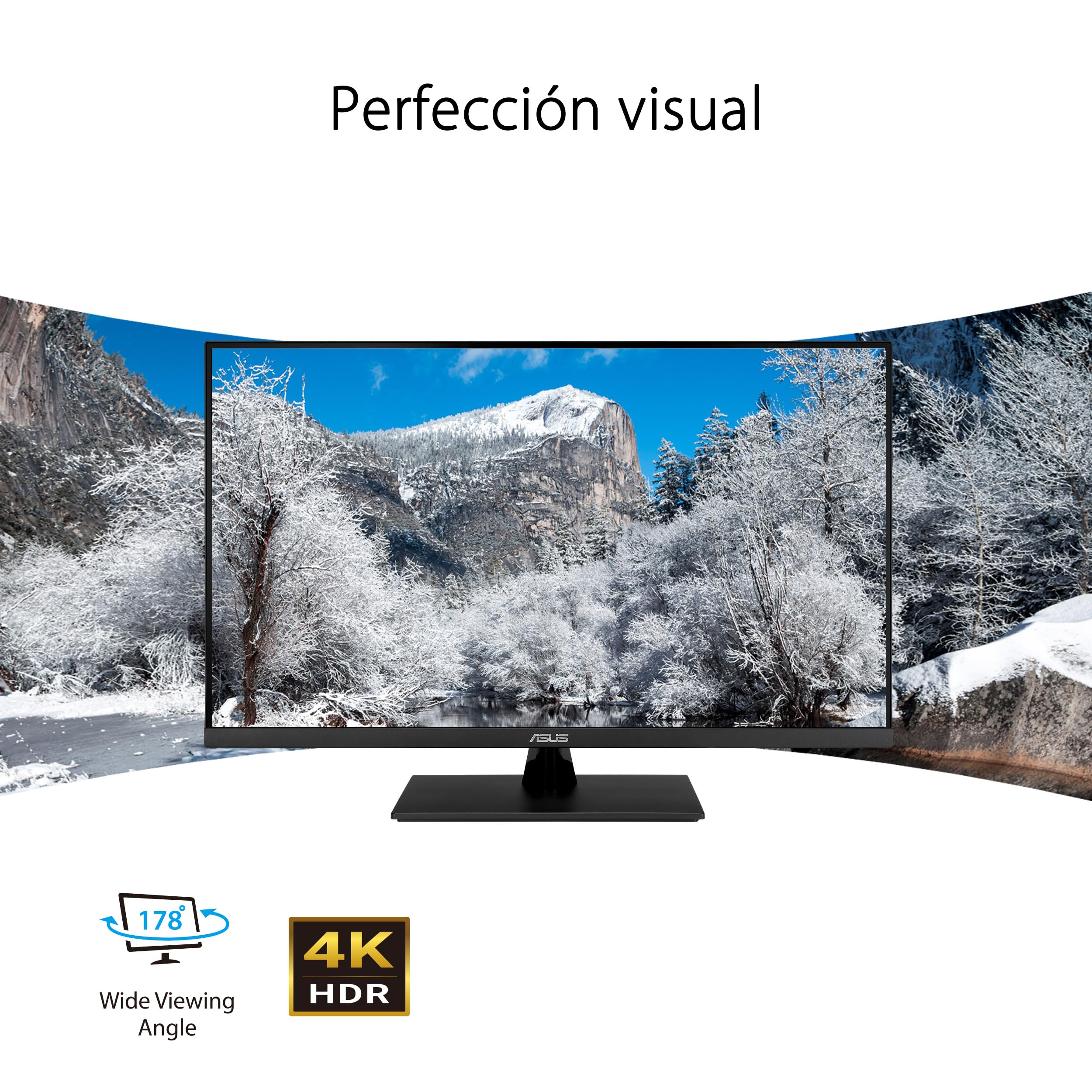 ASUS VP327Q - Monitor Eye Care de 31,5", 4K UHD (3840 x 2160), 99% sRGB, HDR-10, Adaptive-Sync, DisplayPort, HDMI, antiparpadeo, Filtro de luz Azul, montable en Pared