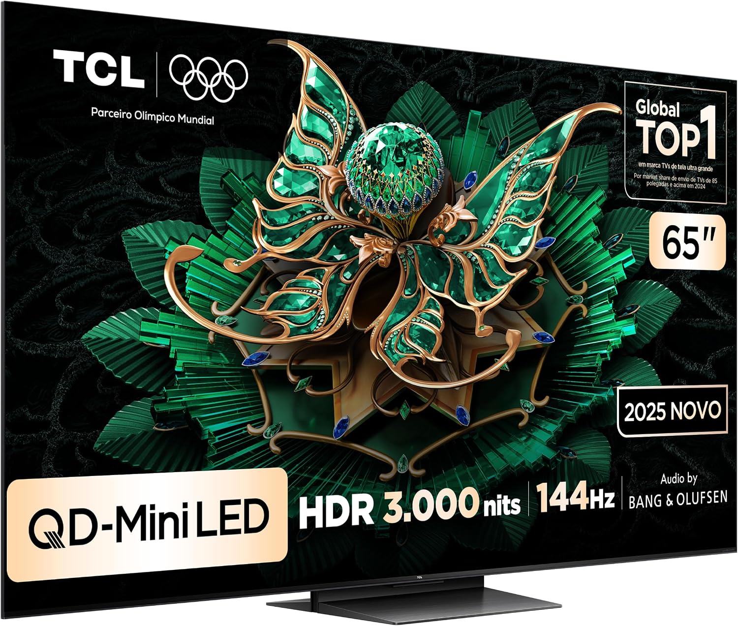 Smart TV TCL 65 Polegadas QLED Mini LED 4K C7K WiFi Bluetooth Google TV 4 HDMI 144Hz HDR10+ 65C7K