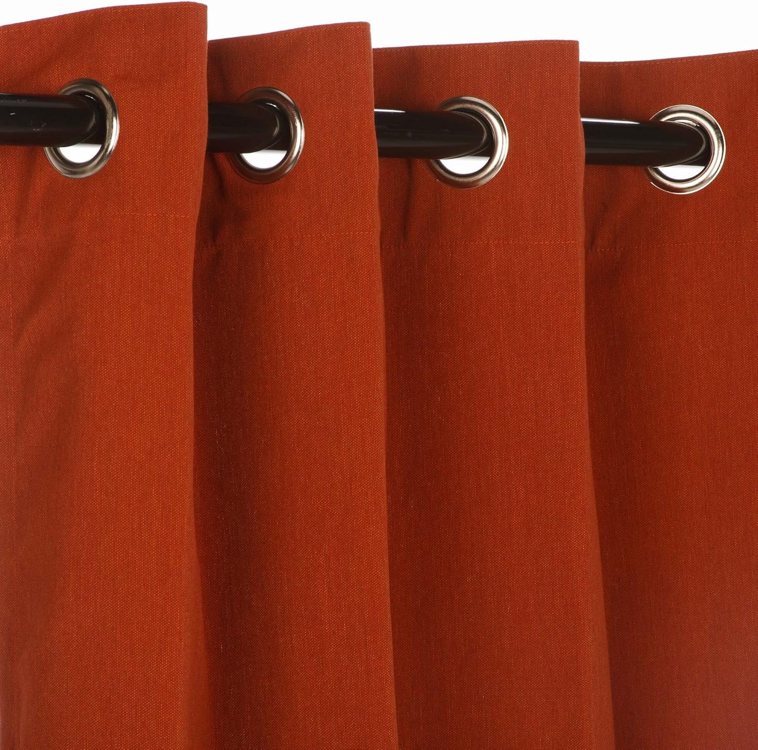 Comfort Classics Sunbrella Outdoor Curtain Panel, Nickel Grommet Top, 50 by 108 Inch in Brick; Perfect for Your Patio, Porch, Gazebo, or Pergola Inc.
