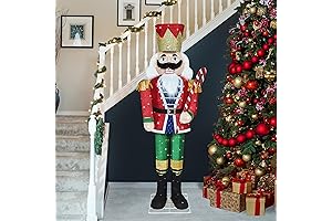 MUPATER 5FT Lighted Outdoor Christmas Decoration Nutcracker Soldier