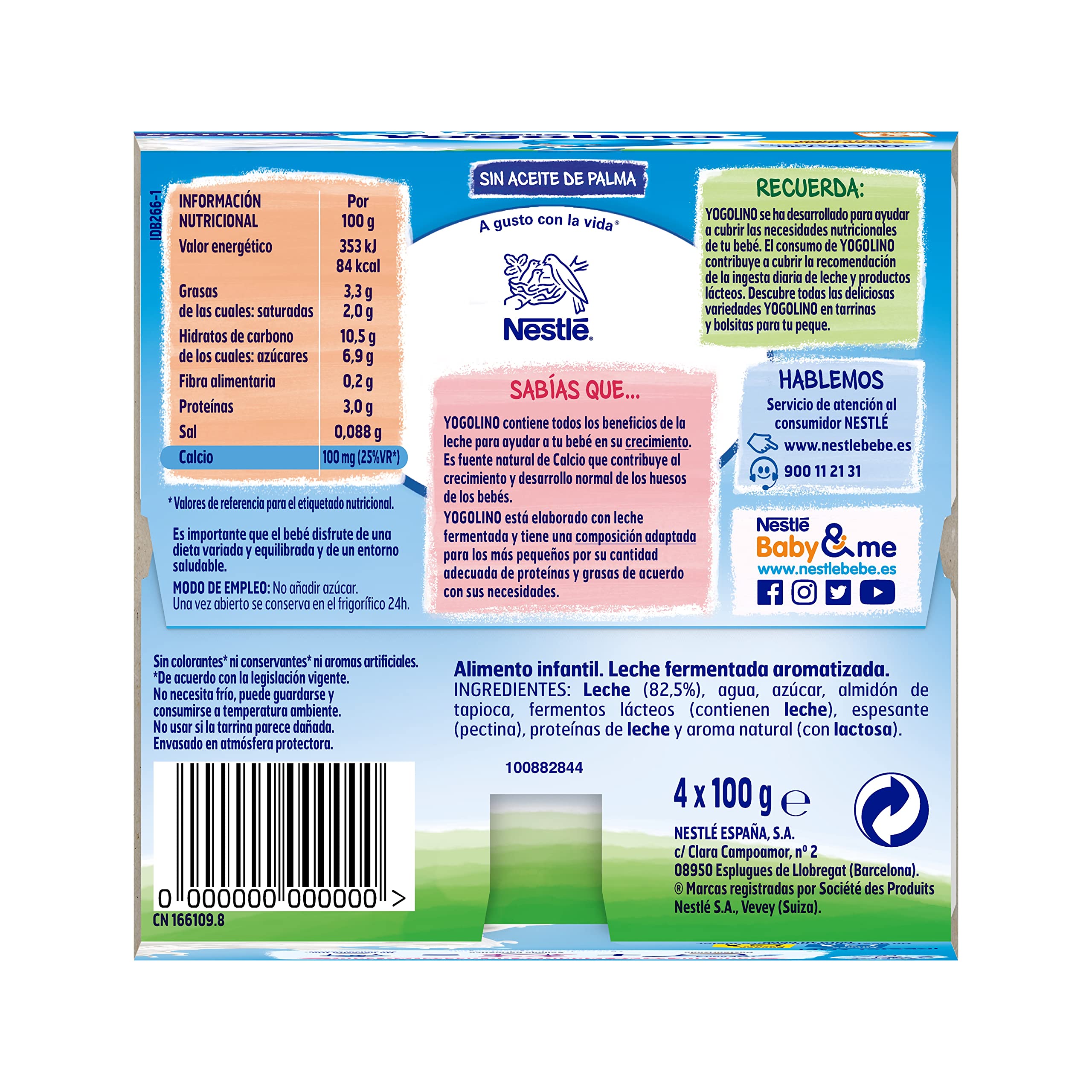 YOGOLINO NESTLÉ Natural, a partir de 6 meses, Pack de 6 (4x100g), Fórmula mejorada — view 2