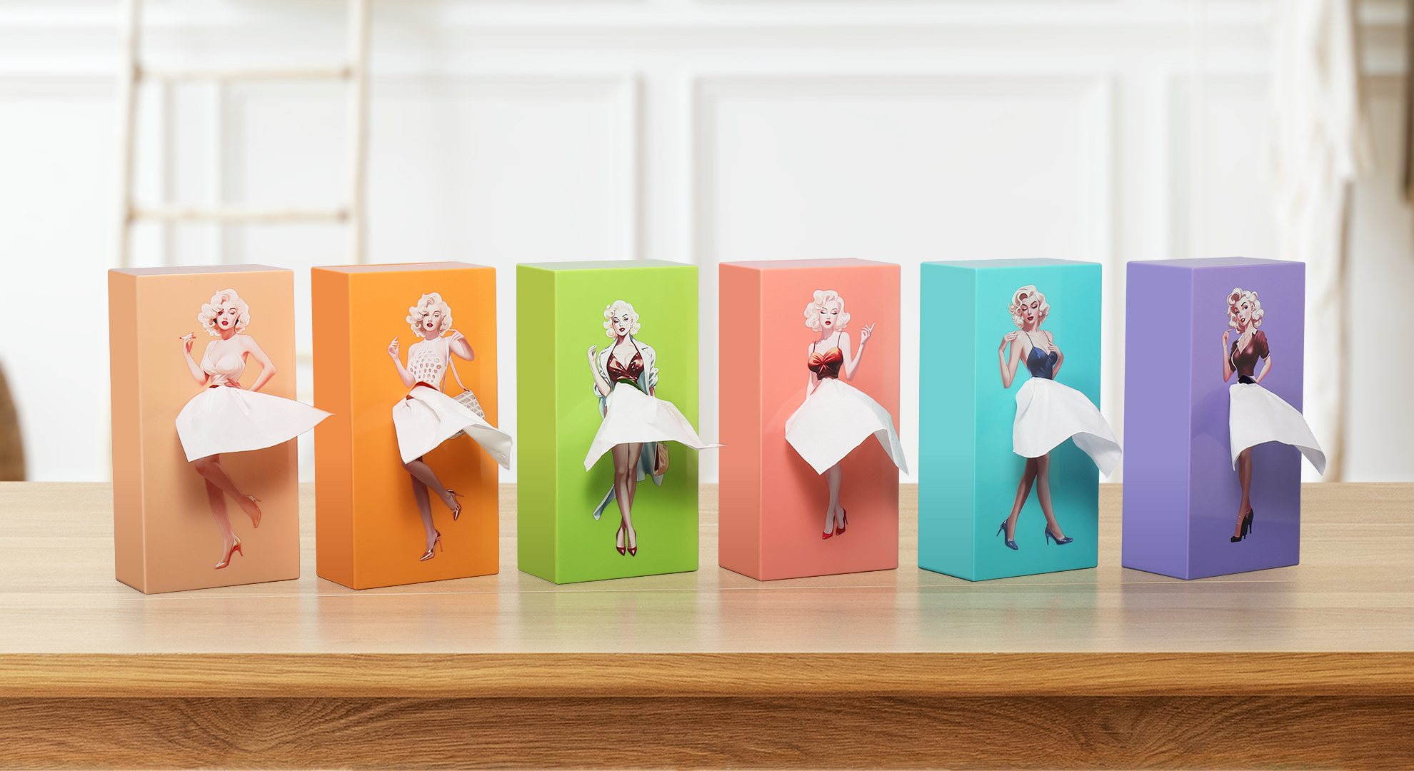 Amazon.com: Sirmme Funny Skirt Tissue Box Cover - Vintage Classy Cute Lady  Skirt Box Holder Rectangular Creative Unique Decorative Cover for House,  Bathroom, Living Room, Bedroom & Office - Beige : Home