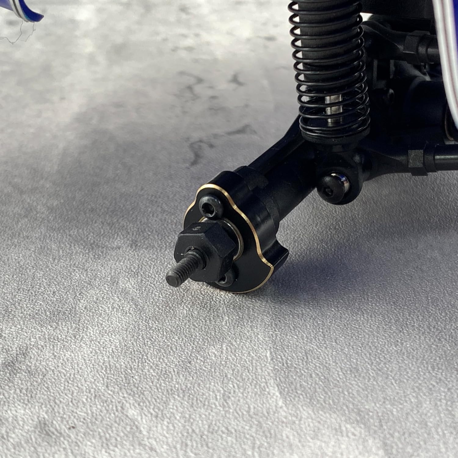 RCLIONS Brass Axle Widening Upgrade Parts for 1/18th TRX4M RC Crawler Car, +5mm Wider on Each Side