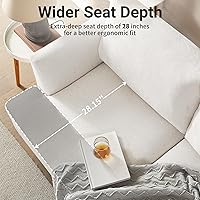 Vista 4 de Sofá biplaza de 56 pulgadas, sofás pequeños para espacios pequeños, sofás de sofá biplaza de mediados de siglo para sala de estar, sofá tapizado