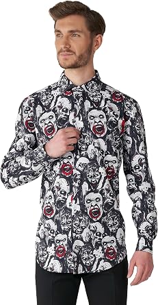 Suitmeister Halloween Shirt - Costume Slim Fit - Long Sleeve
